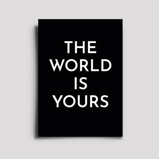 Postkarte - Musikkarte / The World Is Yours