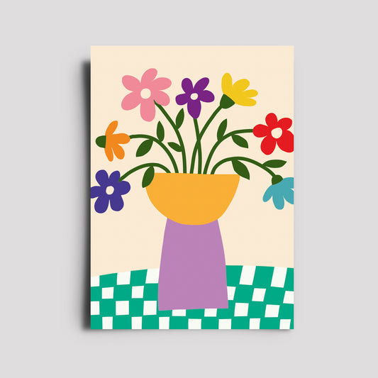 Postkarte - Flowers / Vase 1