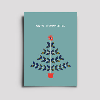 Postkarte - Weihnachten Baum