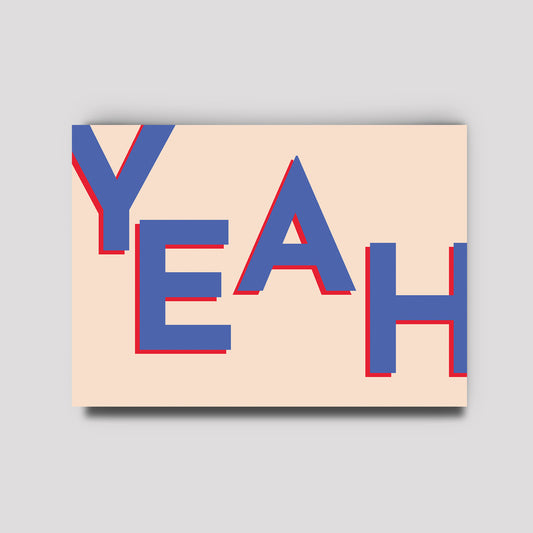 Postkarte - Typo Love / Yeah